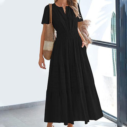 👗 50% RABATT! 🌿 Damen Lässiges Maxikleid aus 100% Baumwolle – Sommerleicht, Figurbetont & Pflegeleicht für Strand & Brunch ☀️