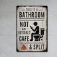 🚽 50% RABATT! 🧻 Vintage-Blechschild "Dies ist ein Badezimmer, kein Internetcafé" – Lustige Wanddekoration für Badezimmer & Toilette, Shabby-Chic Stil 🏠