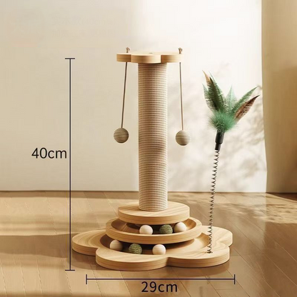 🐱 50% RABATT! 🧸 Multifunktionaler Kratzbaum für Katzen mit Spielzeug – Stabil, platzsparend & perfekt für Kratzen, Spielen und Relaxen 🐾