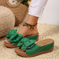 👡 60% RABATT! 🎀 Damen-Bowknot Zehenfreie Keilabsatz-Sandalen – Stilvoll, Bequem & Perfekt für Sommer & Feste 🌸