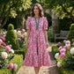 👗 60% RABATT! 🌸 Damen Maxikleid mit Blumendruck & Puffärmeln – Romantischer Stil, Fließender Stoff & Perfekt für den Sommer ☀️