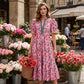 👗 60% RABATT! 🌸 Damen Maxikleid mit Blumendruck & Puffärmeln – Romantischer Stil, Fließender Stoff & Perfekt für den Sommer ☀️