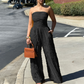 👗 60% RABATT! 🔥 Trägerloser Jumpsuit mit Knitter-Optik – Elegant, Bequem & Figurumspielend für Einen Stilvollen Auftritt 💃