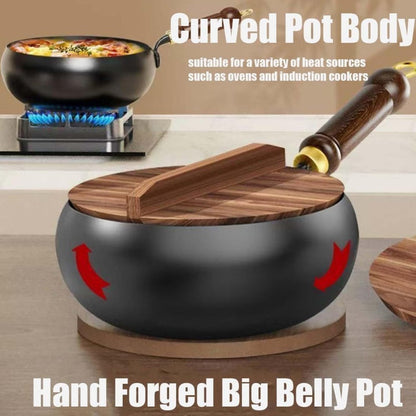🍲 50% RABATT! 🔥 Alteisen Wok – Robuster Gusseisenbräter mit Deckel, Ideal für Braten, Schmoren & Perfekte Wärmespeicherung 👩‍🍳