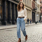 👖 50% RABATT! 🛍️ Damen-Jeans mit hoher Taille und verkürztem Schnitt – Figurumschmeichelnd, retro inspiriert & perfekt für lässige Looks im Frühling und Sommer ✨
