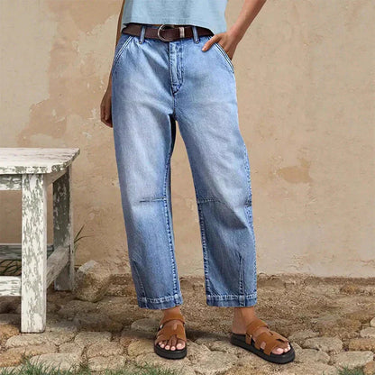👖 50% RABATT! 🛍️ Damen-Jeans mit hoher Taille und verkürztem Schnitt – Figurumschmeichelnd, retro inspiriert & perfekt für lässige Looks im Frühling und Sommer ✨