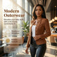 🧥 50% RABATT! 🌞 Damen kragenlose Kunstwildleder-Jacke – Kurze Silhouette & samtige Textur – Weich, elegant & perfekt für Frühlingstage, Büro oder lässige Ausflüge ✨