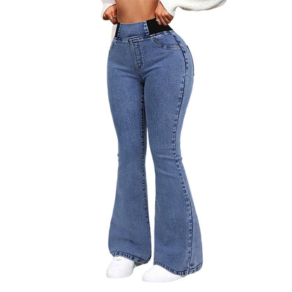👖 50% RABATT! ✨ High-Waist Jeans – Stretch, Schlagschnitt & figurbetont – Bequem, stilvoll & perfekt für Alltag, Büro oder besondere Anlässe 💃