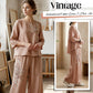 👚 60% RABATT! 🌸 Vintage-Stickerei Set – Atmungsaktives Baumwoll-Leinen, 3/4-Ärmel & Weite Hose Für Einen Eleganten Look 💃