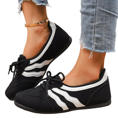 👟 50% RABATT! 🌊 Damen Retro Wave-Streifen Schnür-Sneaker – Stilvolles Design, Bequeme Passform & Perfekt Für Den Alltag ✨