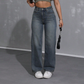 👖 60% RABATT! 🔥 Damenjeans mit Hoher Taille & Geradem Bein – Figurbetont, Bequemer Stretch & Vielseitiger Alltagslook 💙