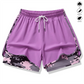 🩳 50% RABATT! 🔥 2-in-1-Sportshorts – Atmungsaktives Material, Camouflage-Futter & Praktische Taschen für Damen 🏃‍♀️✨