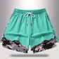 🩳 50% RABATT! 🔥 2-in-1-Sportshorts – Atmungsaktives Material, Camouflage-Futter & Praktische Taschen für Damen 🏃‍♀️✨