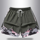 🩳 50% RABATT! 🔥 2-in-1-Sportshorts – Atmungsaktives Material, Camouflage-Futter & Praktische Taschen für Damen 🏃‍♀️✨