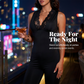 👗 50% RABATT! ✨ Eleganter Jumpsuit mit V-Ausschnitt, Spitzenverzierung & Ausgestelltem Bein – Romantischer Stil & Perfekt Für Besondere Anlässe 💃