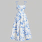 👗 50% RABATT! 🌸 Midi-Kleid für Damen mit Print & Schnürung – Figurbetont, Leicht & Perfekt Für Frühling & Sommer ☀️