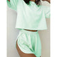 👚 50% RABATT! 🌙 Damen-Loungewear-Set mit Streifen & kurzen Ärmeln – Bequem, atmungsaktiv & stylisch für Zuhause und Entspannung ✨