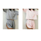 👚 50% RABATT! 🌙 Damen-Loungewear-Set mit Streifen & kurzen Ärmeln – Bequem, atmungsaktiv & stylisch für Zuhause und Entspannung ✨