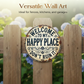 📦 KAUFE 3, ERHALTE 1 GRATIS! 🏡 Vintage-Metallschild "Happy Place" – Wetterfest, dekorativ & perfekt für Zuhause oder Garten ✨