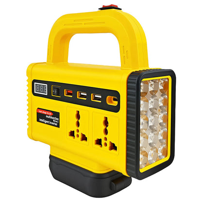 ⚡ 60% RABATT! 💡 Tragbarer Wechselrichter mit LED-Arbeitsleuchte – Leistungsstark, Kompakt & Ideal Für Camping, Reisen & Notfälle 🏕️