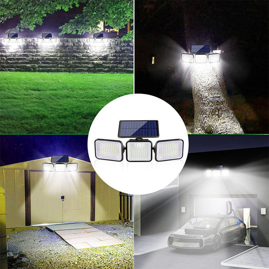 💡 60% RABATT! ☀️ 3-Head Solar Security Light with Motion Sensor – 360° Bewegungserkennung, Wasserdicht & Ideal Für Garten, Garage & Einfahrt 🏠