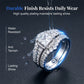 💍 50% RABATT! 💥 Damen Prinzessschliff Zirkonia Ring – Pavé-Fassung & mehrlagiges Band – Funkelndes Design, perfekt für Verlobung oder besondere Anlässe – zeitlose Eleganz ✨