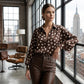 👚 50% RABATT! 🔥 Damen-Hemd mit Knöpfen & Polka-Dots – Klassisk Look, Lätt Tyg & Perfekt För En Stilren Vardag 🌸
