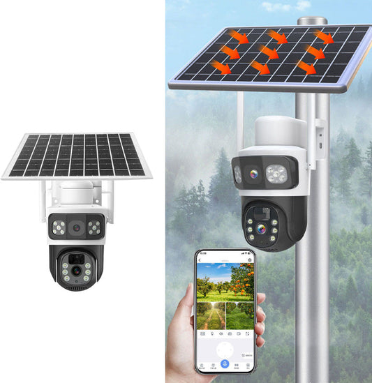 📹 50% RABATT! ☀️ Solar-Überwachungskamera – Dual-Objektiv, 3‑Bild & App‑Steuerung ✨