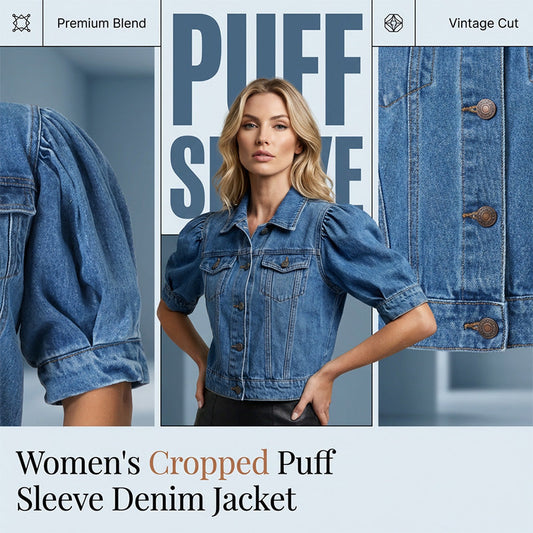 🧥 50% RABATT! 🌞 Damen Jeansjacke mit kurzen Ärmeln & Puffärmeln – Lässig, bequem & vielseitig – perfekt für laue Sommerabende, Strand oder einen coolen Streetwear-Look ✨