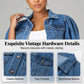 🧥 50% RABATT! 🌞 Damen Jeansjacke mit kurzen Ärmeln & Puffärmeln – Lässig, bequem & vielseitig – perfekt für laue Sommerabende, Strand oder einen coolen Streetwear-Look ✨