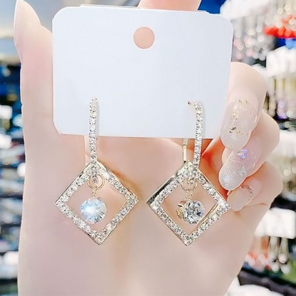 💎 50% RABATT! ✨ Funkelnde Geometrische Diamant-Ohrringe – Zeitloses Design, Hochwertige Verarbeitung & Perfekt Für Besondere Anlässe 🌟