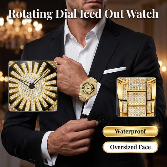 ⌚ 50% RABATT! 💎 Herrenuhr mit drehbarer Lünette – Vollbesetzt mit funkelnden Steinen & präzises Quarzwerk – Edler Look, bequemes Gliederband & perfekt für den anspruchsvollen Alltag ✨