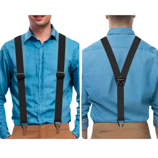 👖 50% RABATT! ⛰️ Herren-Hosenträger (X/Y-Back) – 3,8 cm Breiter Maiskorn-Gurt mit Hakenclips, Robust & Ideal Für Outdoor & Alltag 🧗‍♂️
