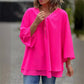 👚 50% RABATT! ✨ Doppelschichtige Weiche Oberteile mit V-Ausschnitt-Reißverschluss & 3/4-Ärmeln – Elegant, Bequem & Perfekt Für Den Alltag 🌸