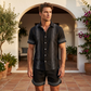 👕 50% RABATT! ☀️ Herren-Set aus Kurzarmhemd & Shorts mit Blumenmuster – Leichter Stoff & lässiger Schnitt – Ideal für warme Tage, Urlaub oder entspannte Stunden – tropischer Look mit Komfort 🌺✨