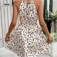 👗 50% RABATT! 🎨 A-Linien-Kleid mit Abstraktem Print & Neckholder-Ausschnitt – Figurschmeichelnder Schnitt, Leichter Stoff & Perfekt Für Einen Kreativen Look 🌸