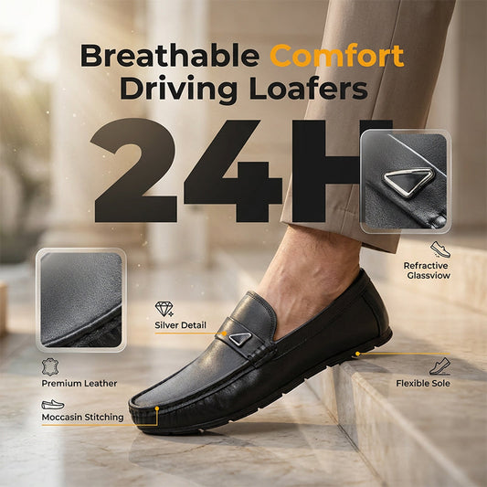 👞 50% RABATT! 🔥 Klassische Leder-Fahrschuhe für Herren – Rutschfeste Sohle, Bequeme Passform & Ideal Für Autofahren, Arbeit & Freizeit 🚗