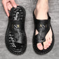 👞 50% RABATT! 🌿 Atmungsaktive Outdoor-Sandalen aus Weichem Leder in Übergrößen für Herren – Bequeme Passform, Rutschfeste Sohle & Ideal Für Lange Spaziergänge 🚶‍♂️