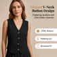 👗 50% RABATT! 🏆 Damen ärmellose Weste & weites Bein Hosen Set – Fließender Stoff, stilvoll & perfekt für Sommer, Hochzeit oder besondere Anlässe – mühelos elegant 🔥