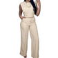👕 50% RABATT! ✨ Set aus schickem ärmellosem Crop-Top & Hose mit hoher Taille – Figurbetont, feminin & perfekt für Sommer-Events 🌞