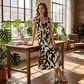 👗 60% RABATT! 🌺 Damen Freizeitkleid mit Print, V-Ausschnitt & Rüschen – Leichter Stoff & romantischer Stil – Perfekt für warme Tage, Strand oder einen feminine Look im Alltag ☀️✨