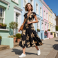👗 60% RABATT! 🌺 Damen Freizeitkleid mit Print, V-Ausschnitt & Rüschen – Leichter Stoff & romantischer Stil – Perfekt für warme Tage, Strand oder einen feminine Look im Alltag ☀️✨
