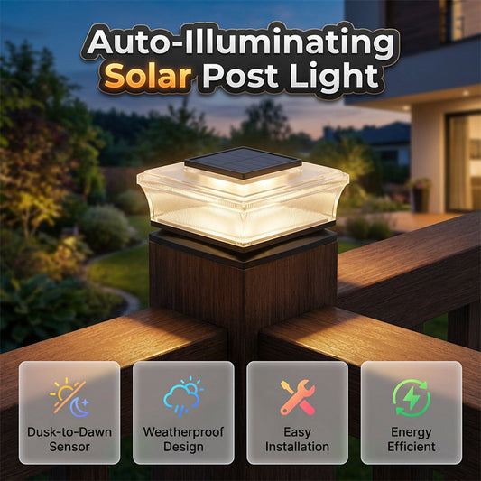 💡 50% RABATT! ☀️ Solar-LED-Pfostenkappenleuchte – Automatisches Ein/Aus, Wetterfest & Perfekt Für Einfahrten, Zäune, Terrassen & Gartenwege 🏡