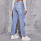 👖 50% RABATT! 💥 Damen Hochbund-Jeans mit Destroyed-Optik & geradem Bein – Stylisch, bequem & perfekt für den lässigen Alltagslook ✨