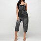 👖 50% RABATT! 🔘 Damen Jeans-Latzhose mit Knopfleiste vorne – schmal zulaufend – Figurumschmeichelnd, lässig & perfekt für einen trendigen Streetwear-Look ✨