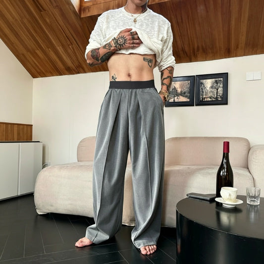 👖 50% RABATT! ✨ Herren Weithose mit Falten & elastischem Bund – Bequem, stilvoll & perfekt für Büro, Freizeit oder Reisen – atmungsaktiv und knitterarm 🌿