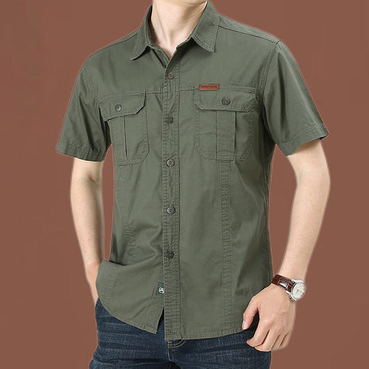👕 50% RABATT! 🌿 Lässiges Kurzarmhemd aus Baumwolle für Herren – Atmungsaktiv & bequem – Perfekt für heiße Tage, Büro oder Freizeit – klassischer Schnitt für jeden Anlass ✨