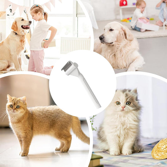 🐕 50% RABATT! 🐈 Entfilzungskamm für Hunde & Katzen – Rutschfester Griff, beidseitig nutzbar & sanft zu Haut – entfernt Knoten & loses Unterfell schonend ✨