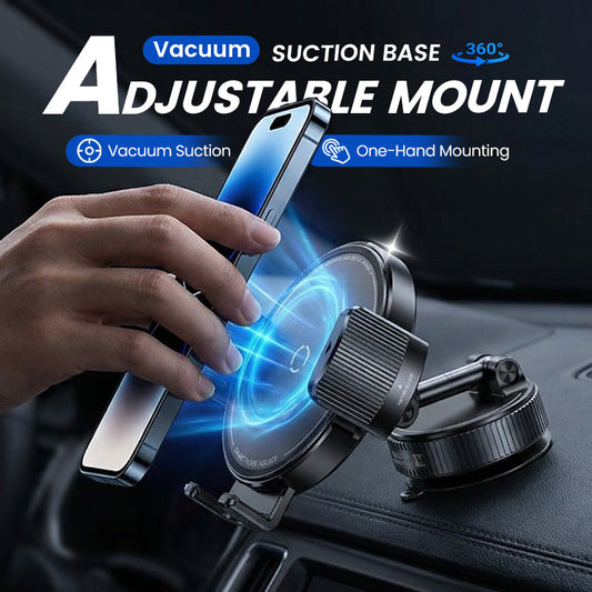 🔥 50% RABATT! 📱 Verstellbare Magnetische Autohalterung mit Vakuumsaugnapf – Starker Halt, 360° verstellbar & sekundenschnelle Befestigung – Perfekt für Navigation & Freisprechen 🚗