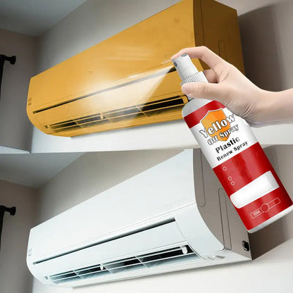 ✨ KAUFE 2, ERHALTE 1 GRATIS! 🟡 Plastic Renew Anti-Gelb-Spray – Beseitigt Vergilbungen & stellt Originalfarbe wieder her – Ideal für Autoinnenraum, Kunststoffteile, Schuhe oder Elektronikgehäuse 🚗